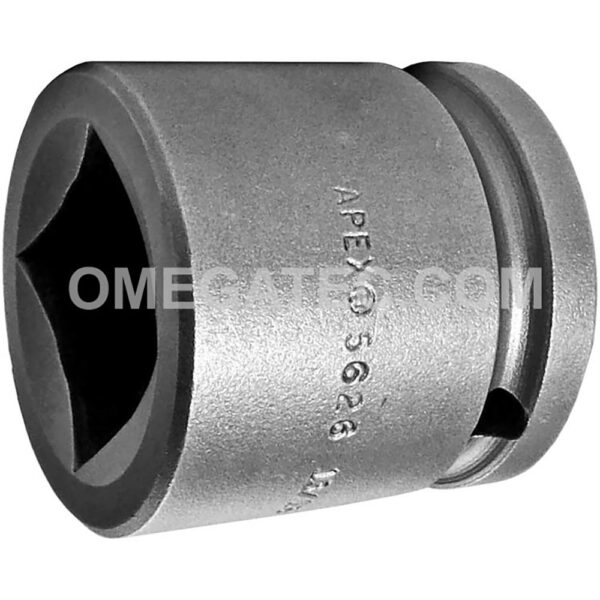 Apex 5626 13/16'' 4-Point Standard Impact Socket, For Single Square Nuts, 1/2'' Square Drive