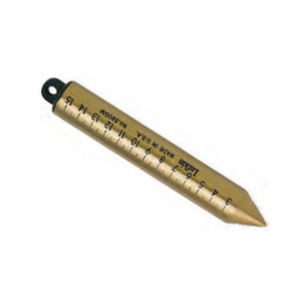 Lufkin 590GMN 20oz Inage Solid Brass Cylindrical Metric Oil Gauging Plumb Bob