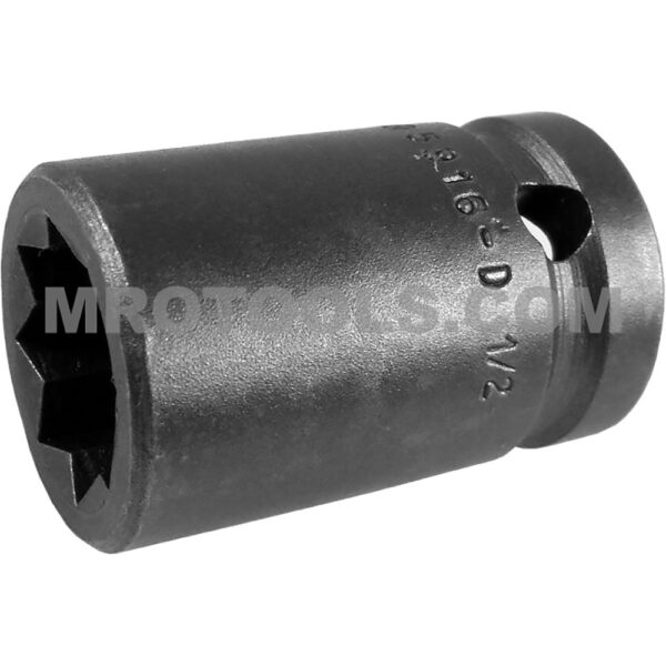 Apex 5916-D 1/2'' 8-Point Standard Impact Socket, Thin Wall, For Double Square Nuts, 1/2'' Square Drive