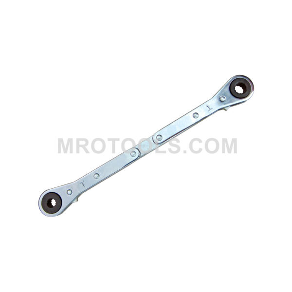 Lang 6665 Flat Ratcheting Box Wrench, 12 Point, Extra Long, Metric