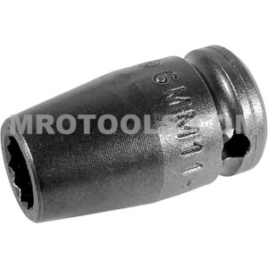 Apex 6MM11-D 6mm 12-Point Standard Impact Socket, 1/4'' Square Drive
