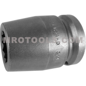 Apex 7124-D 3/4'' 12-Point Standard Impact Socket, 3/4'' Square Drive