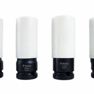 7404 Astro Pneumatic Flank Bite Damaged Lug Nut Socket Set W/Spinning Protective Sleeves