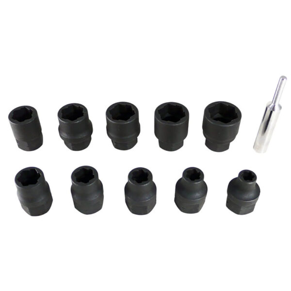 7411 Astro Pneumatic Flank Bite Damaged 1/2'' Drive SAE Fastener Impact Socket 11PC Set