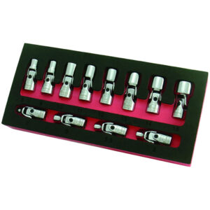 7412 Astro Pneumatic 12PC 1/4'' Drive Flex Socket Set, 6 Point, Metric
