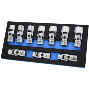 74310 Astro Pneumatic 10PC 3/8'' Drive Flex Socket Set, 6 Point, Metric