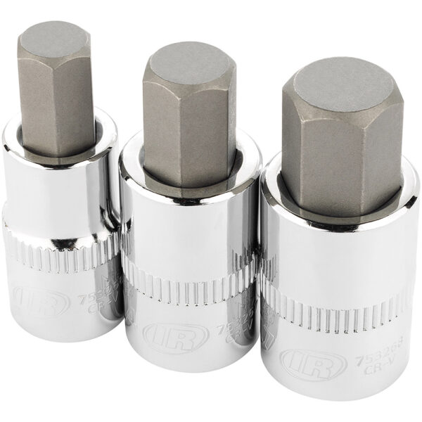 Ingersoll Rand 752029X 3PC 1/2'' Drive Metric Hex Bit Socket Set