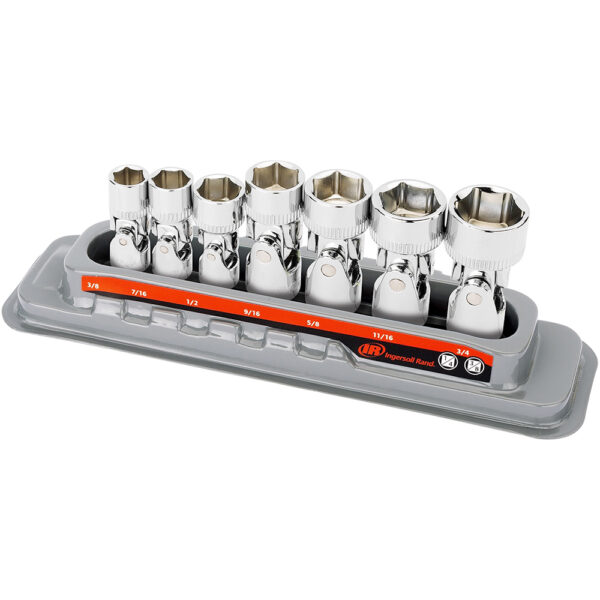Ingersoll Rand 752036X 7PC 6 Point SAE Universal Joint Socket Set