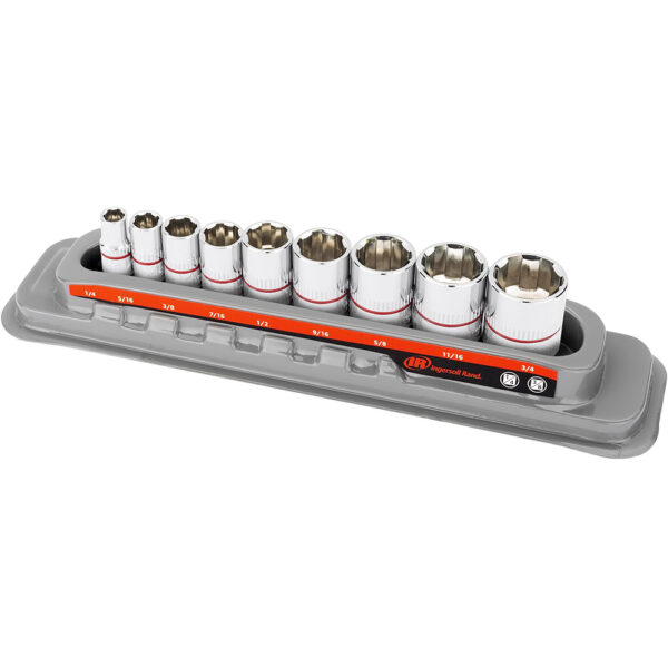 Ingersoll Rand 752040X 9PC Tech Solutions SAE Non-Slip Socket Set