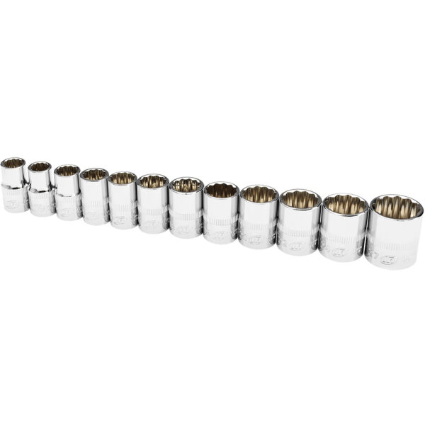 Ingersoll Rand 752051X 12PC 1/2'' Drive Shallow Socket Set - Metric 12 Point