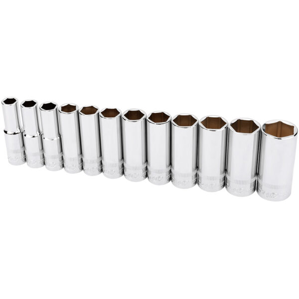 Ingersoll Rand 752053X 12PC 1/2'' Drive Deep Socket Set - Metric 6 Point
