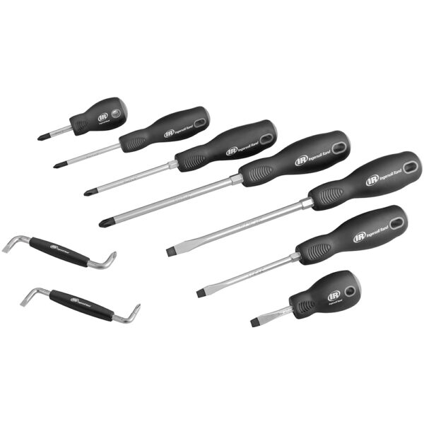Ingersoll Rand 752059X-A 9PC Screwdriver Set, Double Injection Handles