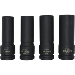 78204 Astro Pneumatic 4PC 1/2'' Drive 1/2 Size Thin Wall Lug Nut Socket Set ? 17.5 ? 22.5mm