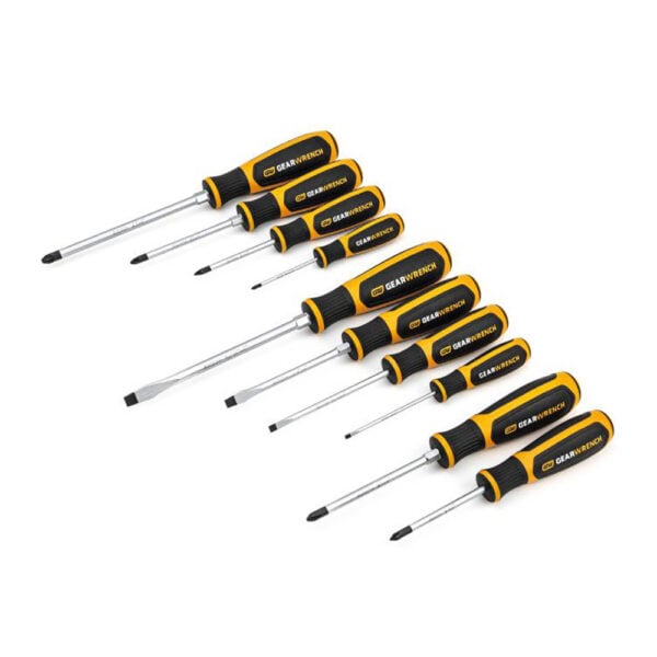 GearWrench 80060H 10 Pc. Phillips/Slotted/Pozidriv Dual Material Screwdriver Set