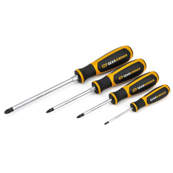GearWrench 80061H 4 Pc. Pozidriv Dual Material Screwdriver Set