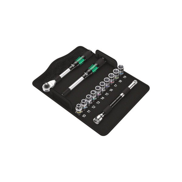 Wera 05004090001 13 Pc. SC 1 1/2'' Zyklop Metric Hybrid Ratchet Set