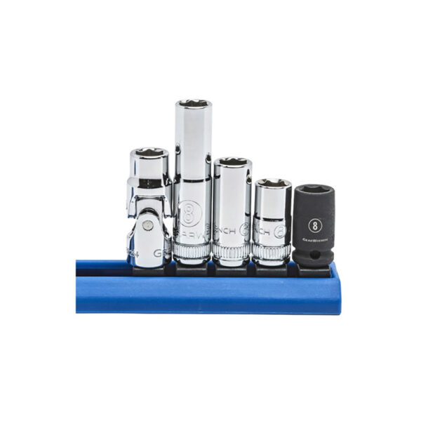 GearWrench 80102 5pc 1/4'' Drive 6 Point 8mm Socket Set