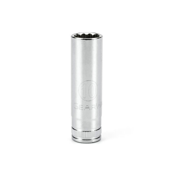 GearWrench 80237 1/4'' Drive 12 Point Deep Metric Socket 10mm
