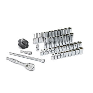 GearWrench 80300P 1/4'' Drive 6 Point 120XP Standard & Deep SAE/Metric Mechanics 51PC Tool Set