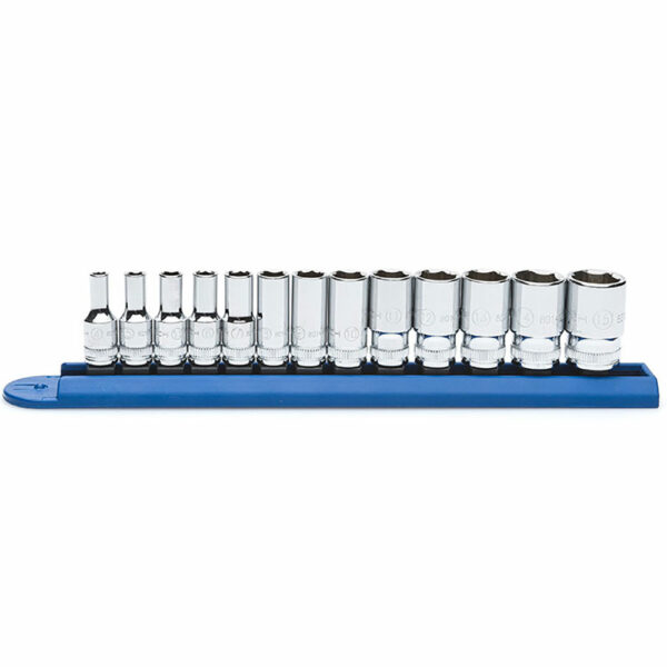 GearWrench 80304S 13pc 1/4'' Drive 6 Point Mid Length Metric Socket Set