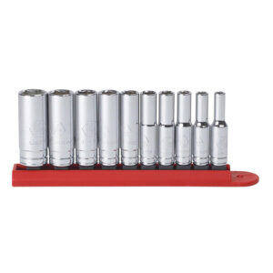 GearWrench 80305 10pc 1/4'' Drive 6 Point Deep SAE Socket Set