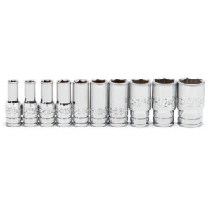 GearWrench 80305S-06 10PC 1/4'' Drive 6 Point Mid Length SAE Socket Set