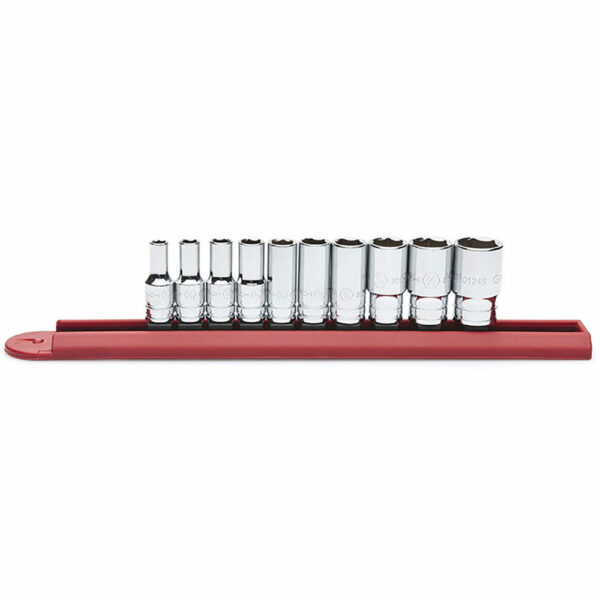 GearWrench 80305S 10pc 1/4'' Drive 6 Point Mid Length SAE Socket Set
