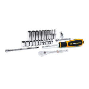 GearWrench 80312DD 1/4'' Drive 6 Point Standard SAE Mechanics 26PC Tool Set