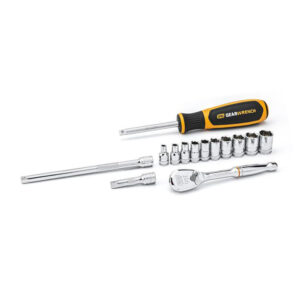 GearWrench 80326 1/4'' Drive 6 Point Standard Metric Mechanics 14PC Tool Set