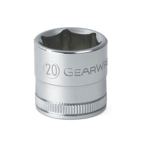 GearWrench 80330 3/8'' Drive 6 Point Standard Metric Socket 20mm