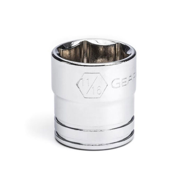 GearWrench 80357 3/8'' Drive 6 Point Standard SAE Socket 11/16''