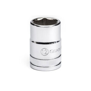 GearWrench 80380 3/8'' Drive 6 Point Standard Metric Socket 12mm