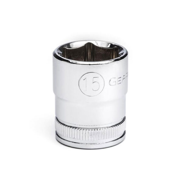 GearWrench 80383 3/8'' Drive 6 Point Standard Metric Socket 15mm