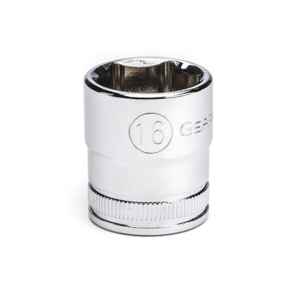 GearWrench 80384 3/8'' Drive 6 Point Standard Metric Socket 16mm