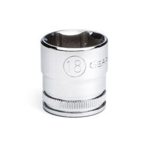 GearWrench 80386 3/8'' Drive 6 Point Standard Metric Socket 18mm