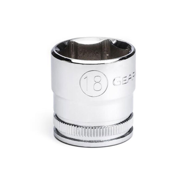 GearWrench 80386 3/8'' Drive 6 Point Standard Metric Socket 18mm