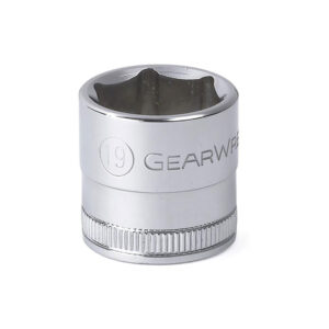 GearWrench 80387 3/8'' Drive 6 Point Standard Metric Socket 19mm