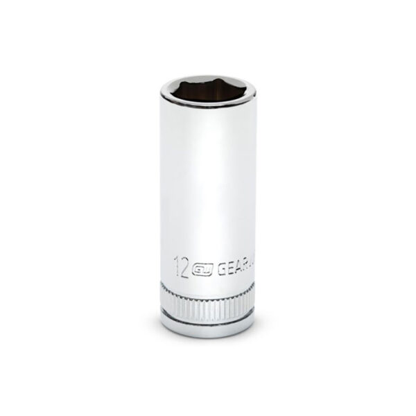 GearWrench 80394S-06 3/8'' Drive 6 Point Mid Length Metric Socket 12mm