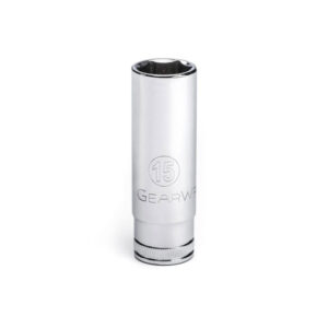 GearWrench 80397 3/8'' Drive 6 Point Deep Metric Socket 15mm