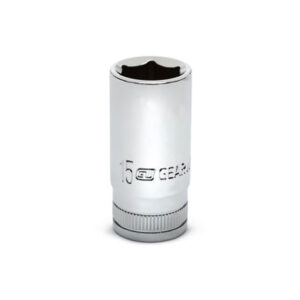 GearWrench 80397S-06 3/8'' Drive 6 Point Mid Length Metric Socket 15mm