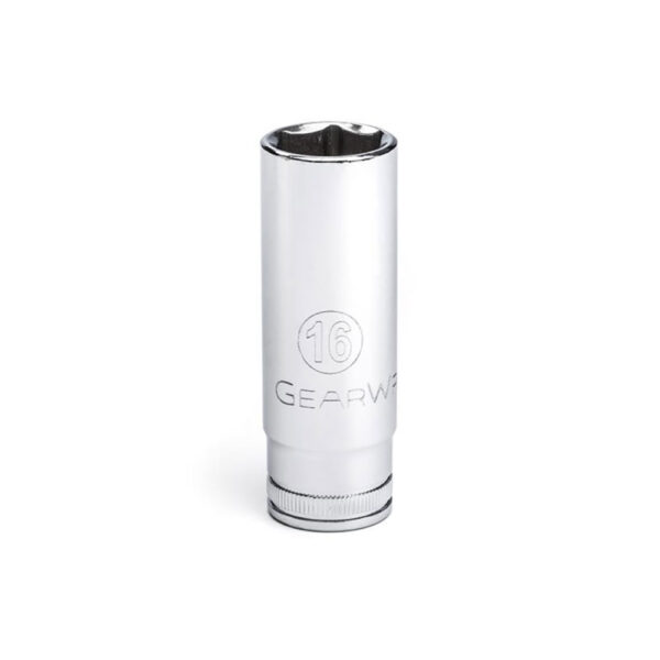 GearWrench 80398 3/8'' Drive 6 Point Deep Metric Socket 16mm