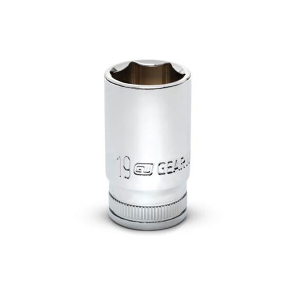 GearWrench 80401S-06 3/8'' Drive 6 Point Mid Length Metric Socket 19mm
