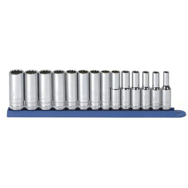 GearWrench 80562 14PC 3/8'' Drive 12 Point Deep Metric Socket Set