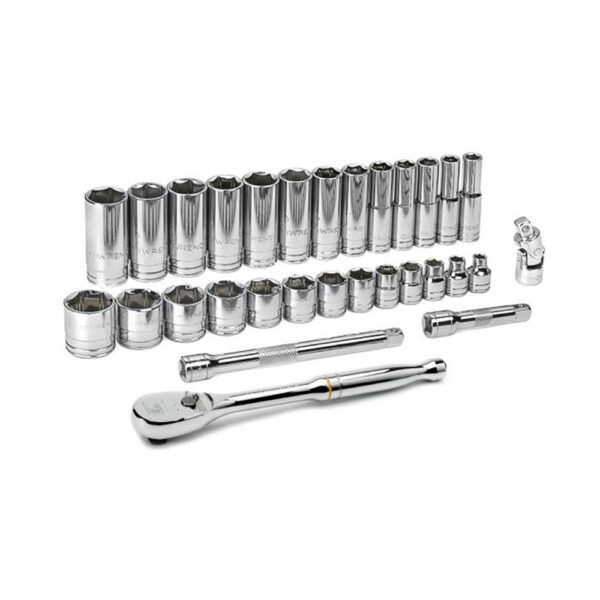 GearWrench 80569 3/8'' Drive 6 Point Standard & Deep SAE Mechanics 30PC Tool Set