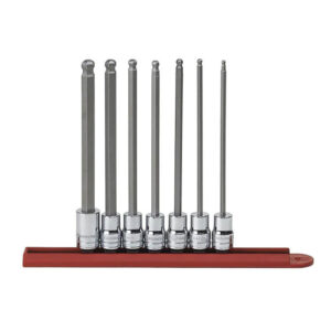 GearWrench 80574 7PC 3/8'' Drive Long Ball End Hex Bit SAE Socket Set