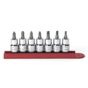 GearWrench 80577 7PC 3/8'' Drive Slotted/Phillips/Pozidriv Bit Socket Set