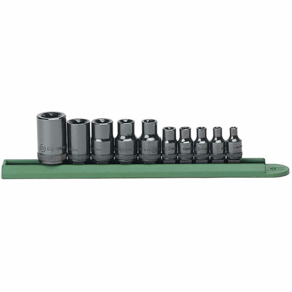 GearWrench 80582 1/4'', 3/8'' & 1/2'' Drive External Torx Socket 10PC Set