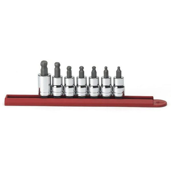 GearWrench 80586 7PC 3/8'' Drive Ball End Hex Bit SAE Socket Set