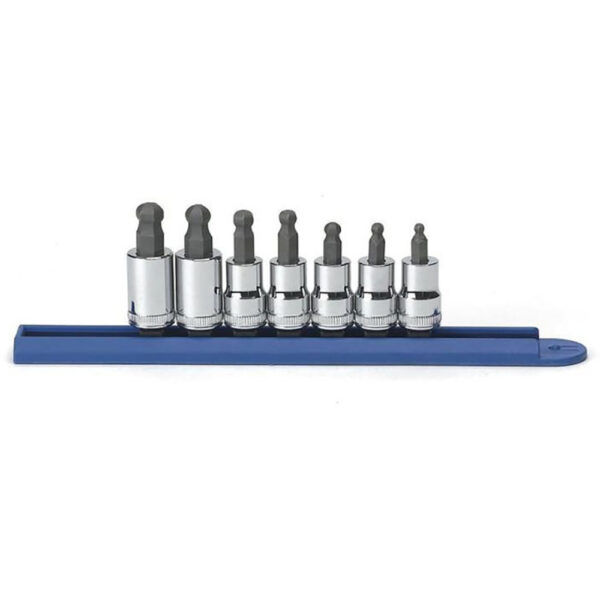 GearWrench 80587 7PC 3/8'' Drive Ball End Hex Bit Metric Socket Set