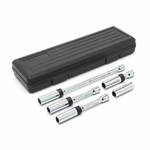 GearWrench 80601 3/8'' Drive 6 Point Magnetic Swivel Spark Plug Socket 5 Pc. Set